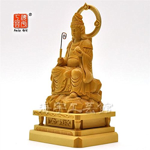 Amazon｜木彫り仏像 【七面天女（七面大明神）】 桧木（ヒノキ） 坐2.5